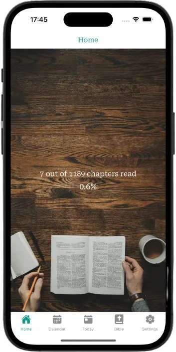 Biblical Year app preview on a phone